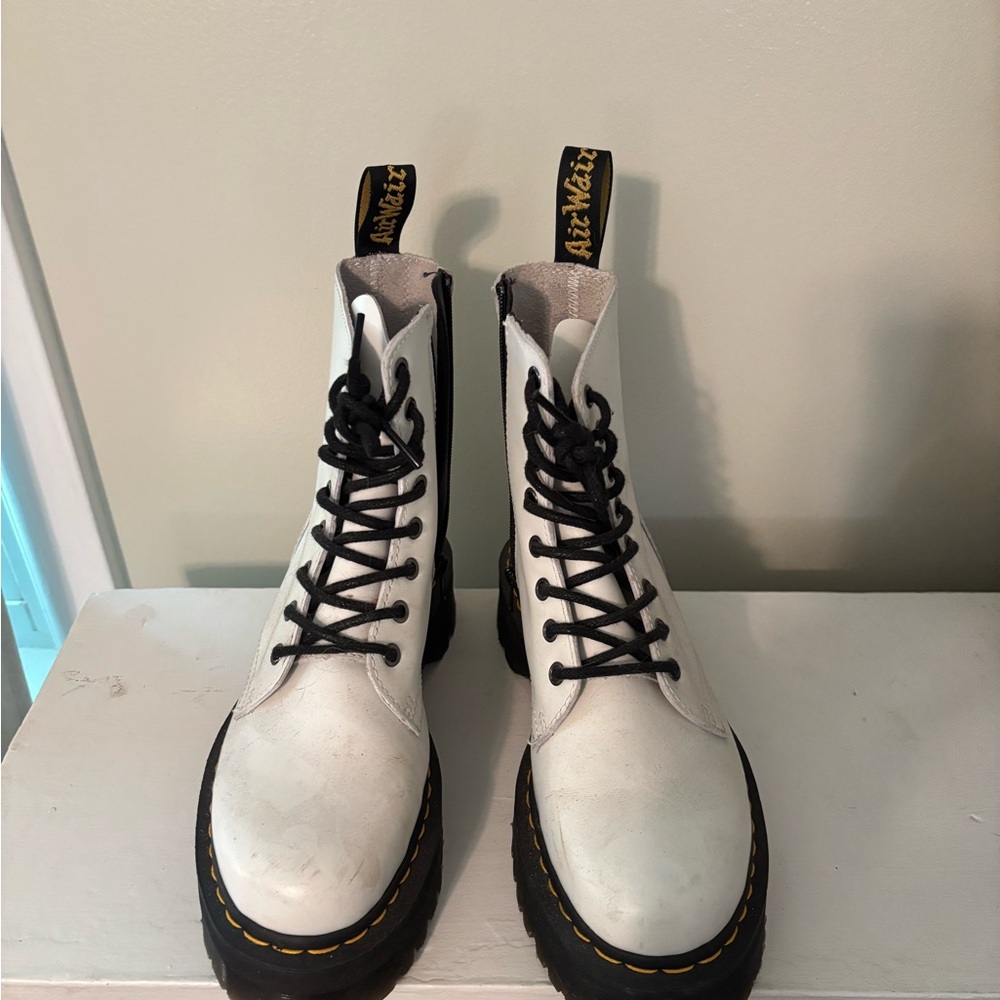 Dr. Martens White Combat Boots